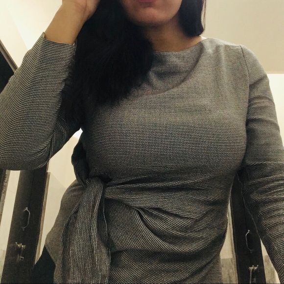 Zara Gingham Elegant Blouse - Picture 4 of 4